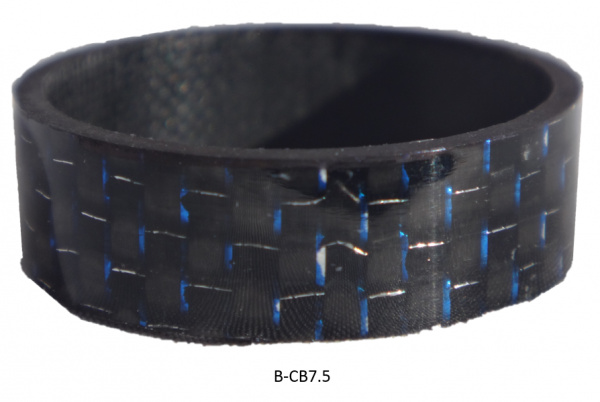 カラーパターン付きカーボンデコレーションリング/CB7.5(ブルー)